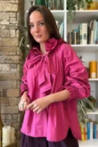 Paloma Tela Poet Blouse Deep Raspberry